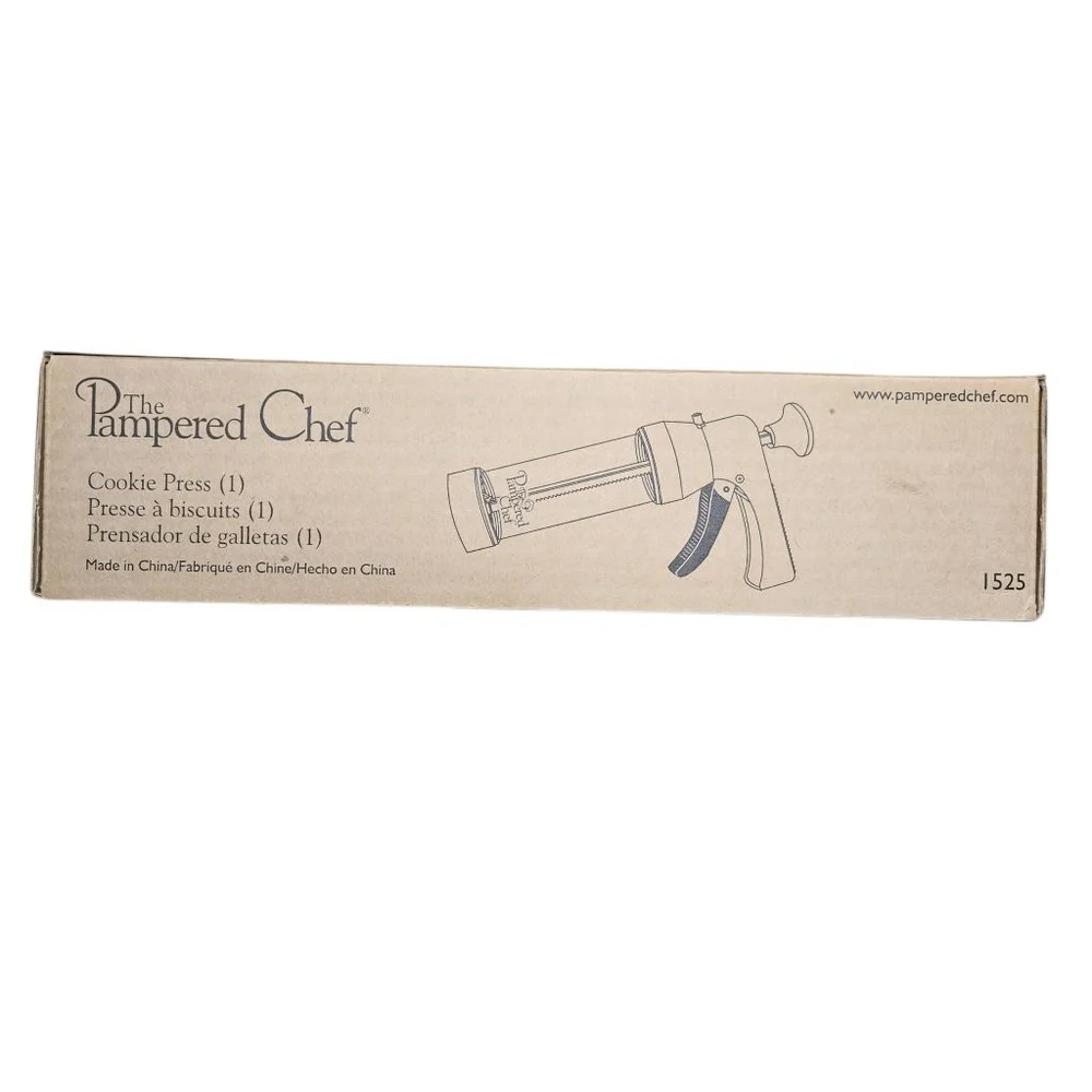Pampered Chef Clear Gray Cookie Press Set